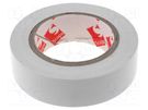 Tape: electrical insulating; W: 15mm; L: 10m; Thk: 0.13mm; white SCAPA