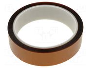 Tape: high temperature resistant; Thk: 63.5um; 55%; golden; W: 25mm BLT