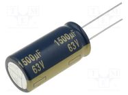 Capacitor: electrolytic; low ESR; THT; 1500uF; 63VDC; Ø18x35.5mm PANASONIC