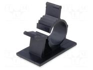 Self-adhesive cable holder; 10÷12.5mm; polyamide; black; UL94V-2 KSS WIRING