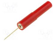 Probe tip; 1A; red; Tip diameter: 0.6mm; Socket size: 4mm; 60VDC ELECTRO-PJP