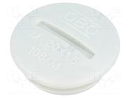 Stopper; M20; 1.5; polystyrene; light grey; 6mm OBO BETTERMANN