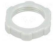 Nut; PG11; polystyrene; Thk: 5mm; Spanner: 24mm; light grey OBO BETTERMANN