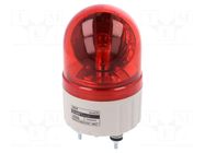 Signaller: lighting; rotating light; red; S80; 24VDC; IP44; 310mA QLIGHT
