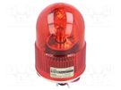 Signaller: lighting; rotating light; red; S100; 24VDC; IP44; 566mA QLIGHT