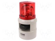 Signaller: lighting-sound; 24VDC; siren,rotating light; LED; red QLIGHT