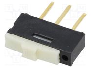 Switch: slide; Pos: 2; SPDT; 0.5A/12VDC; ON-ON; THT; Leads: straight Nidec Copal Electronics