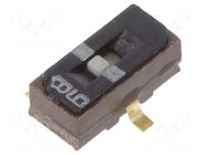 Switch: slide; Pos: 2; SPDT; 0.1A/6VDC; ON-ON; SMT; Leads: Gull Wing Nidec Copal Electronics