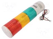 Signalling column; red/amber/green; LED; 24VDC; IP23; ST80L; ABS QLIGHT