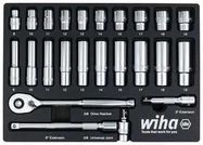 SOCKET SET, 1/4IN DRIVE, FOAM TRAY, 27PC