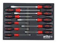 SCREWDRIVER TRAY SET, CUSHION GRIP, 10PC