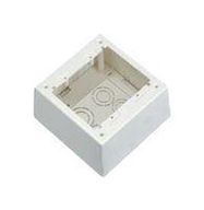 POWER JUNCTION BOX, 2 GANG, PVC, WHITE