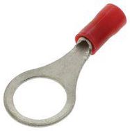 TERMINAL, RING, 9.53MM STUD, CRIMP, RED, 22-16AWG