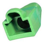 BOOT, RJ45 PLUG CONN, 1POS, PVC, GREEN