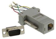 MOD ADAPTOR KIT, DB9 PLUG-RJ12, GREY