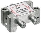 SAT Distributor, 2-Pack, 2 ports, silver - for satellite systems 5 MHz - 2400 MHz