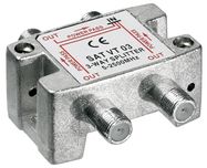 SAT Distributor, 3-way, 3 ports, silver - for satellite systems 5 MHz - 2400 MHz