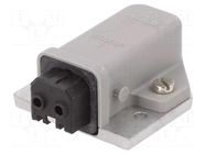 Connector: rectangular; ST; socket; female; PIN: 2; tinned; IP54; 16A HIRSCHMANN