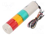 Signalling column; red/amber/green; LED; 24VDC; IP65; STG40L; ABS QLIGHT