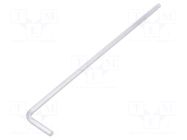 Wrench; hex key,spherical; HEX 3mm; Overall len: 128mm WIHA