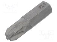 Screwdriver bit; Pozidriv®; PZ3; Overall len: 25mm; STANDARD WIHA