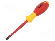 Screwdriver: insulated; slim; Phillips; PH2; Blade length: 100mm WIHA