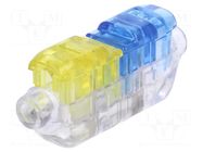 Quick splice; CoolSplice; IP68; IDC; blue,yellow; ways: 2 TE Connectivity