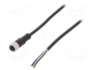 Cable: for sensors/automation; M12; PIN: 5; straight; 5m; plug; 4A LAPP