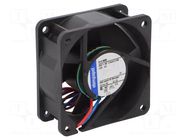 Fan: DC; axial; 24VDC; 60x60x25mm; 56m3/h; 43dBA; slide EBM-PAPST