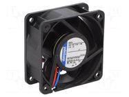 Fan: DC; axial; 12VDC; 60x60x25mm; 40m3/h; 35dBA; ball; 6100rpm EBM-PAPST