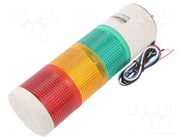 Signalling column; red/amber/green; LED; 24VDC; IP65; QTG70; ABS QLIGHT