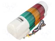 Signalling column; red/amber/green; LED; 24VDC; IP54; QWTD; ABS QLIGHT