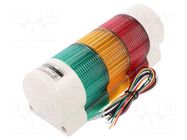 Signalling column; red/amber/green; LED; 24VDC; IP54; QWT; ABS QLIGHT