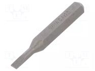 Screwdriver bit; slot; 2x0.4mm; Overall len: 28mm; MICRO WIHA