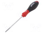 Screwdriver: standard; slot; 4x0.8mm; SoftFinish® WIHA