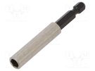 Holders for screwdriver bits; Socket: 1/4"; Overall len: 74mm WIHA