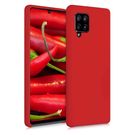 Silicone Case Soft Flexible Rubber Cover for Samsung Galaxy A42 5G red, Hurtel