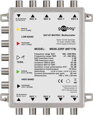 Passive SAT Multiswitch 5 Inputs / 8 Outputs, silver - distributor for max. 8 participants from one satellite