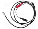Test lead; BNC plug,aligator clip x2; Len: 0.6m; red and black MUELLER ELECTRIC