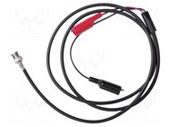 Test lead; BNC plug,crocodile clip x2; Len: 0.6m; red and black MUELLER ELECTRIC