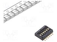 Switch: DIP-SWITCH; Poles number: 6; OFF-ON; 0.025A/24VDC; Pos: 2 C&K