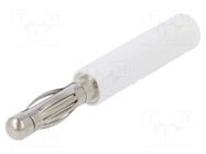 Connector: 4mm banana; adapter; 10A; 70VDC; white; non-insulated SCHÜTZINGER