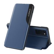 Eco Leather View Case elegant bookcase type case with kickstand for Samsung Galaxy A52s 5G / A52 5G / A52 4G blue, Hurtel