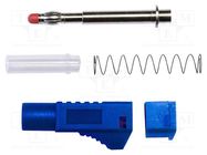 Plug; 4mm banana; 45A; 1kVAC; blue; soldered; Insulation: polyamide MUELLER ELECTRIC
