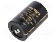 Capacitor: electrolytic; SNAP-IN; 10mF; 100VDC; Ø40x60mm; ±20% KEMET