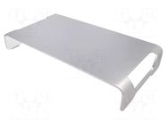 Monitor stand; 20kg; aluminium; Dim: 400x210x63mm; Thk: 5mm LOGILINK