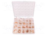 Copper pads; copper; metric; 568pcs. ORING USZCZELNIENIA TECHNICZNE