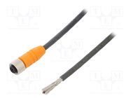 Connection lead; M12; PIN: 4; straight; 10m; plug; 240VAC; 4A; IP67 LUMBERG AUTOMATION