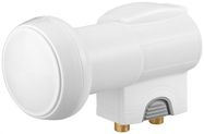 Universal Twin LNB, grey-white - digital SAT LNB (DVB-S2) for 2 participants (8K, 4K, UHD, HDTV, 3D)