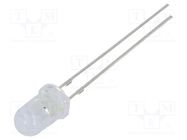 LED; 5mm; yellow; 2180÷3000mcd; 100°; Front: convex; 1.8÷2.6V OPTOSUPPLY